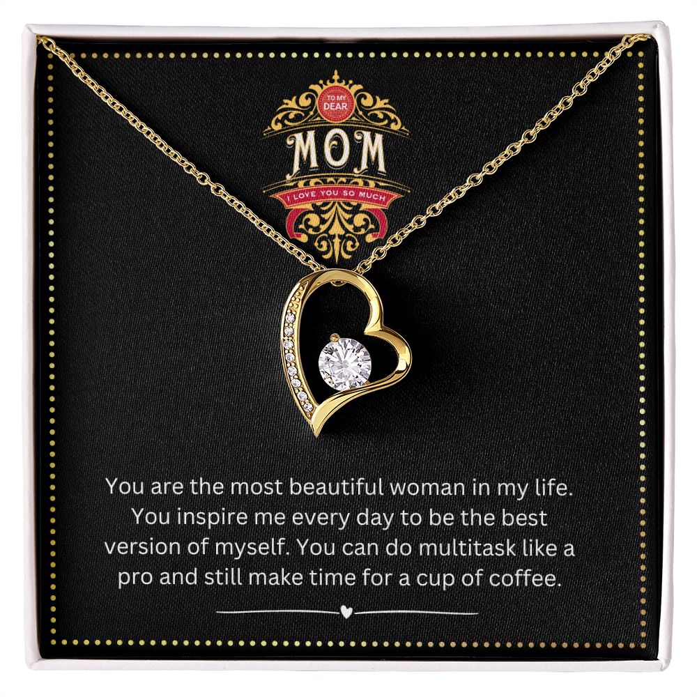 JGF Jewelry Gifts for Family | Mother Necklace Pendant Sterling Silver for Aunt's Birthday | Heart Pendant with Funny Card