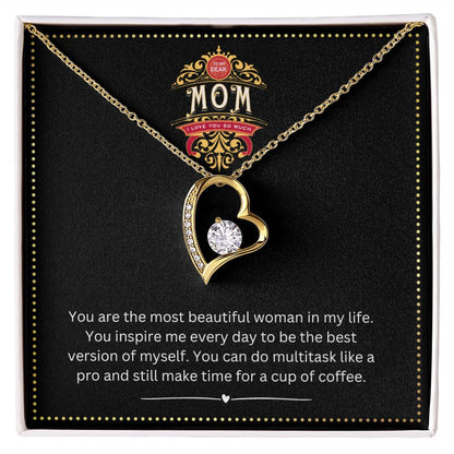 JGF Jewelry Gifts for Family | Mother Necklace Pendant Sterling Silver for Aunt's Birthday | Heart Pendant with Funny Card