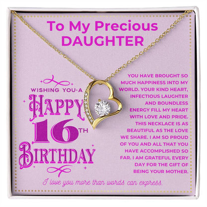 JGF Jewelry Gifts for Family Sweet 16 Birthday Card For Daughter From Mom