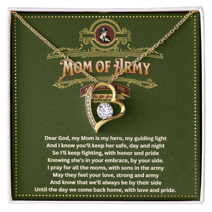 JGF Jewelry Gifts For Family Army Gifts For Mom Women Jewelry Heart Stainless Steel Necklace From Military Daughter and Son