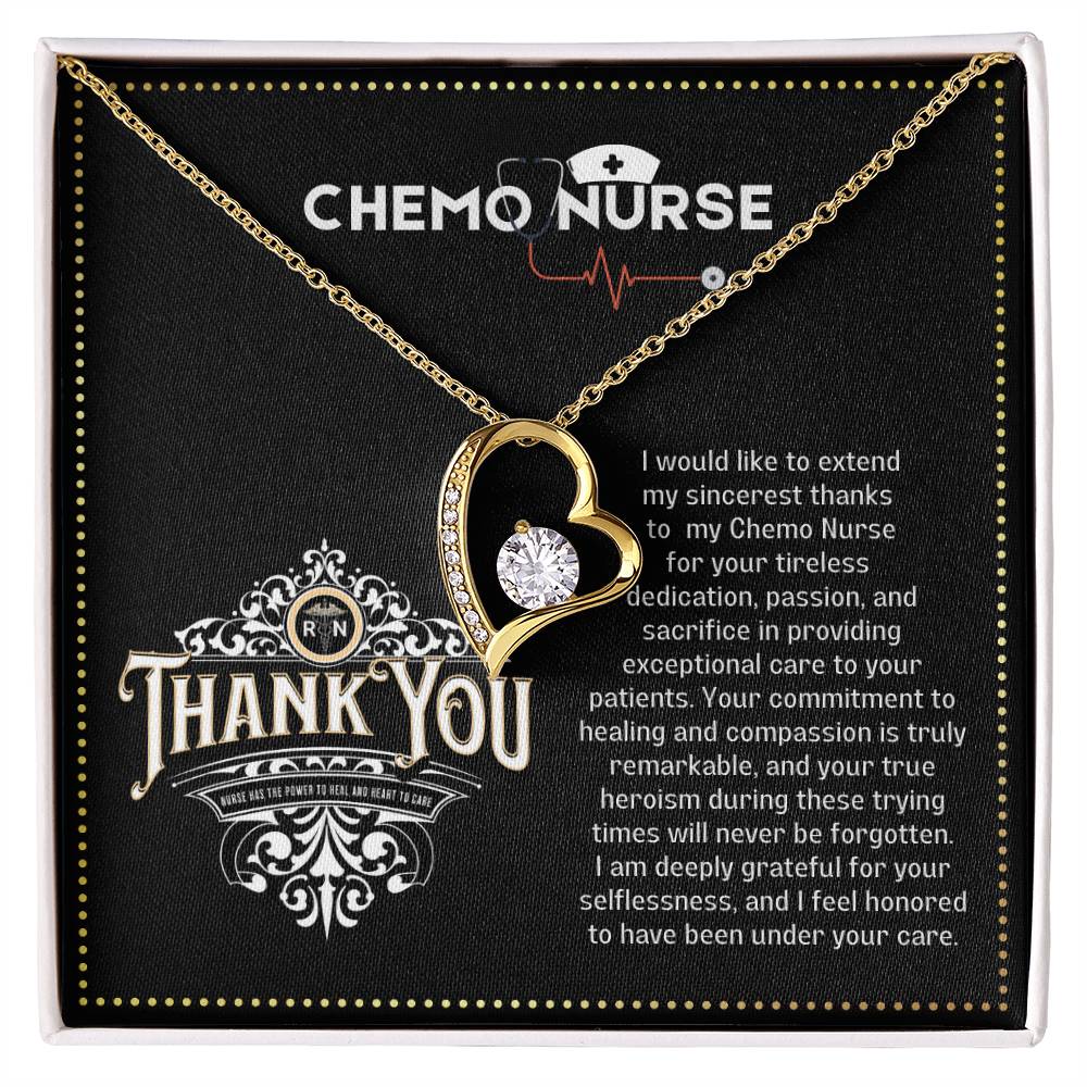 JGF Jewelry Gifts for Family Chemo Nurse RN Thank You Gifts for Women Heart Necklace