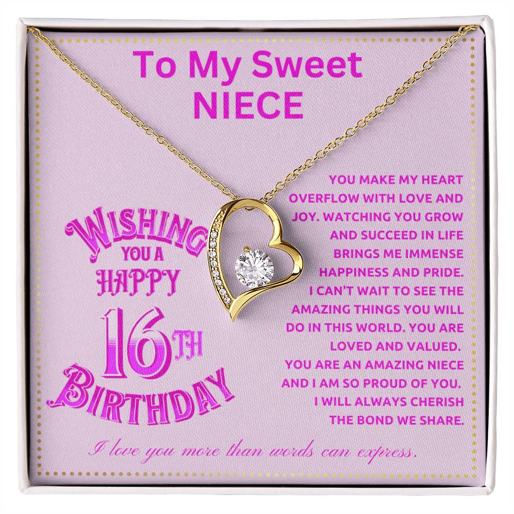 JGF Jewelry Gifts for Family Niece 16th Birthday From Aunt For Teen Girls