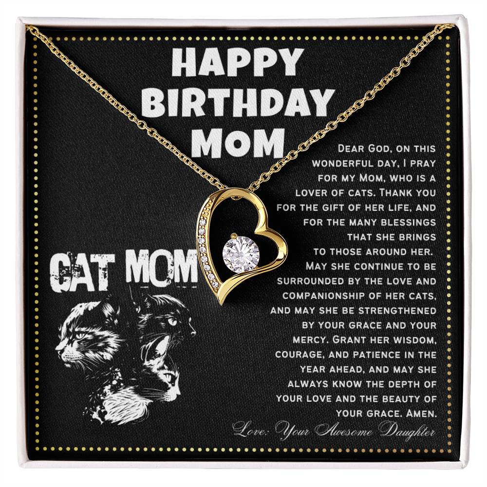 JGF Jewelry Gifts for Family Cat Lover Mom Happy Birthday Necklace Gifts