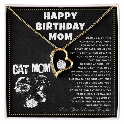 JGF Jewelry Gifts for Family Cat Lover Mom Happy Birthday Necklace Gifts