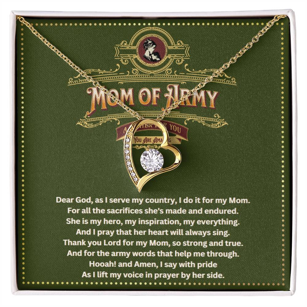 JGF Jewelry Gifts for Family Army Mom Necklace Pendant For Women Heart Pendant Jewelry Gifts Ideas For Her