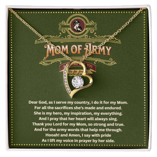 JGF Jewelry Gifts for Family Army Mom Necklace Pendant For Women Heart Pendant Jewelry Gifts Ideas For Her