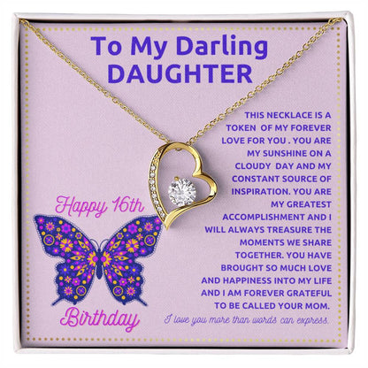 JGF Jewelry Gifts for Family Happy 16th Birthday Card Daughter From Mom