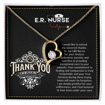 JGF Jewelry Gifts for Family Emergency Room ER Nurse Necklace for Women