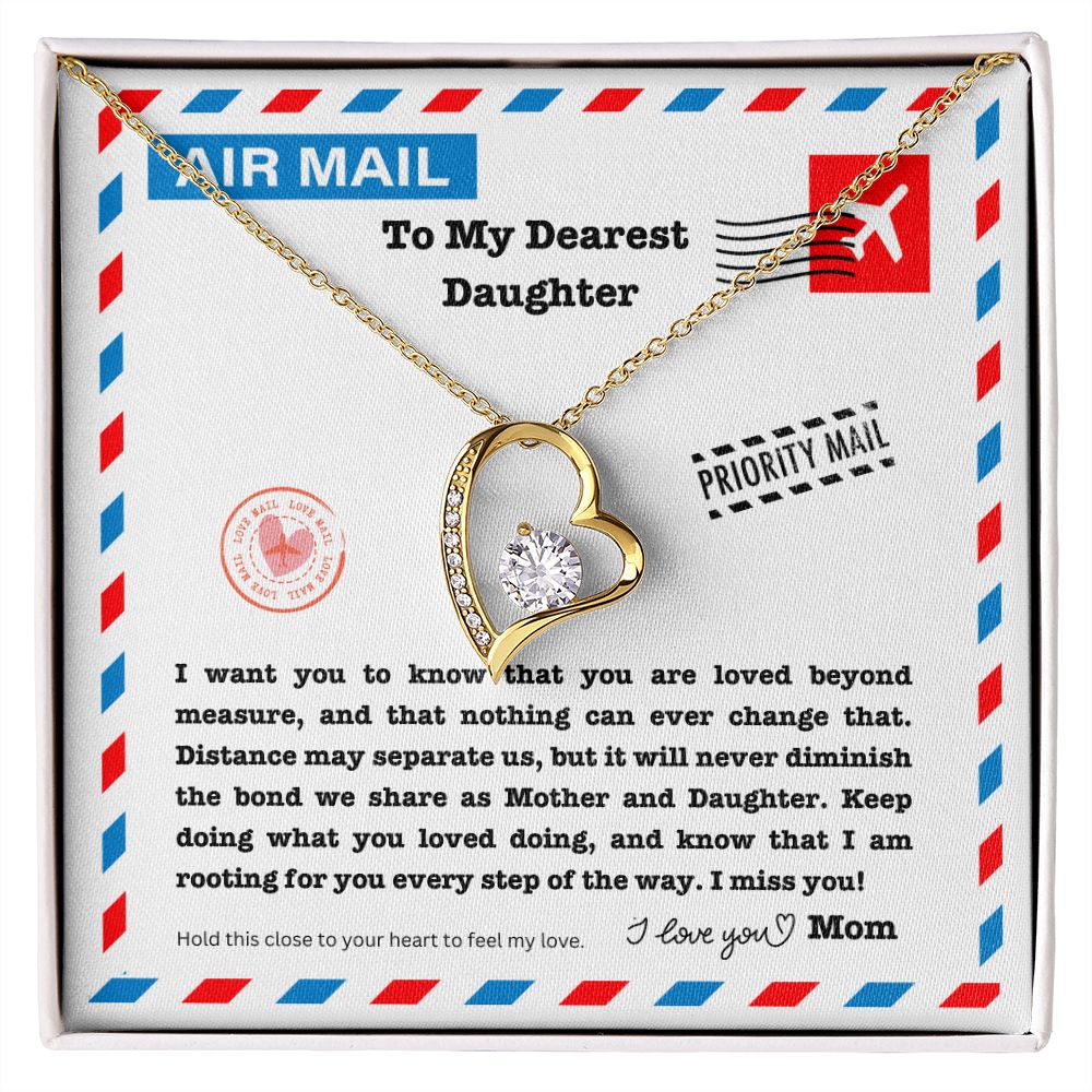 JGF Jewelry Gifts for Family |Moving Away Gifts For Daughter From Mom Gift | Heart Pendant Necklace with Crystal Zircon Jewelry Gifts