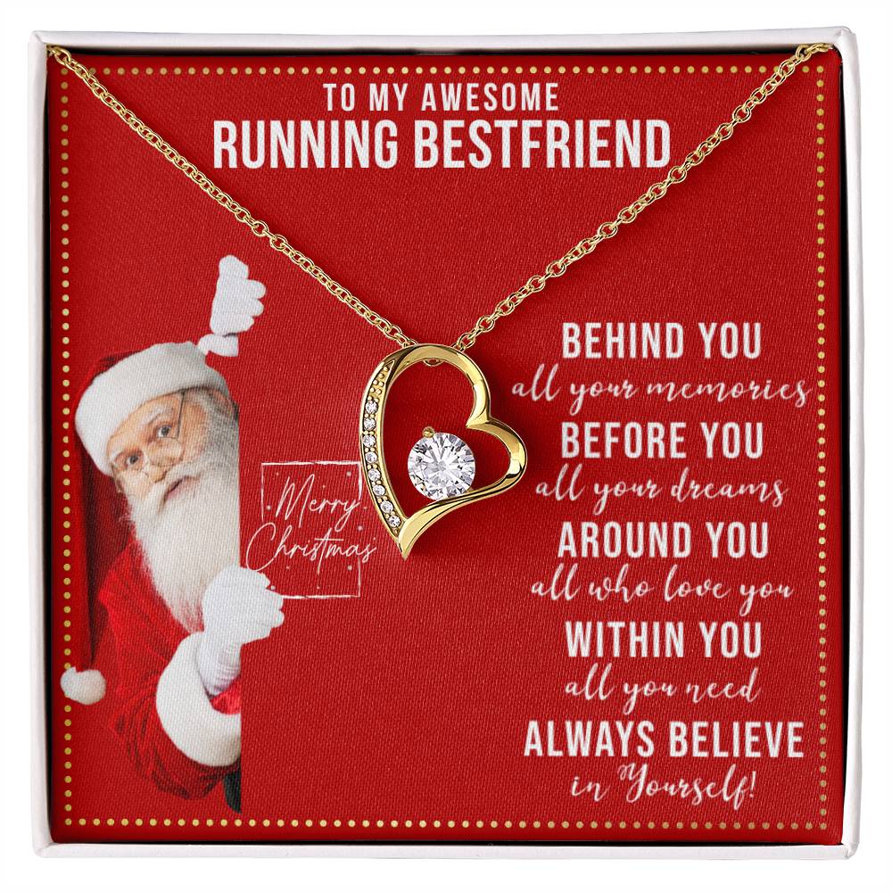 JGF Jewelry Gifts for Family Gift To My Bestie BFF Heart Necklace For Running Female Friend