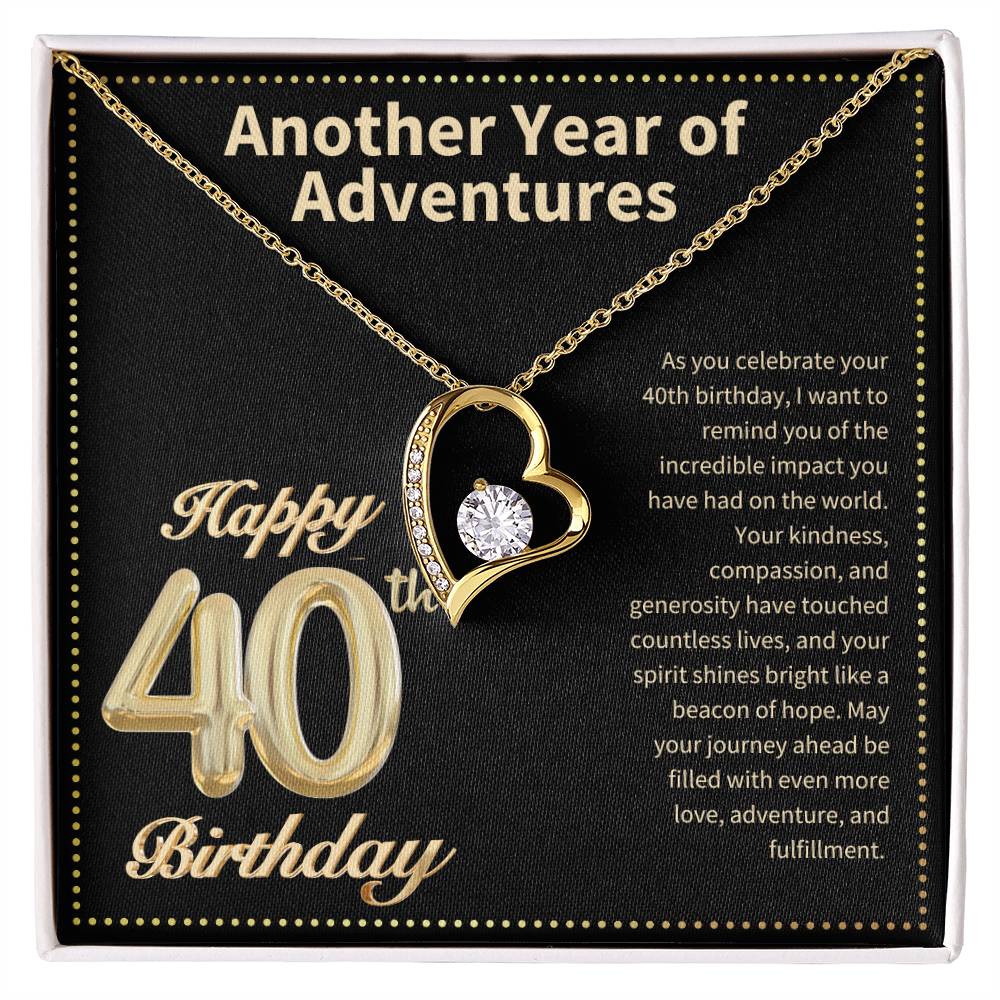 JGF Jewelry Gifts for Family Happy 40th Birthday Card for Women
