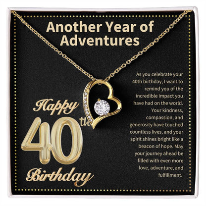 JGF Jewelry Gifts for Family Happy 40th Birthday Card for Women