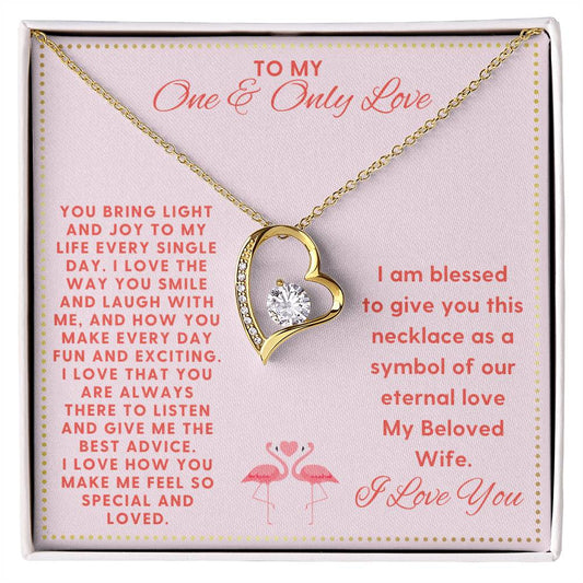 JGF Jewelry Gifts for Family My Beloved Wife Memory Necklace