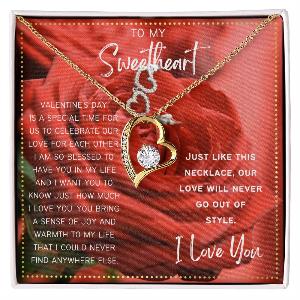 JGF Jewelry Gifts for Family Valentine's Gift To My Sweetheart Necklace