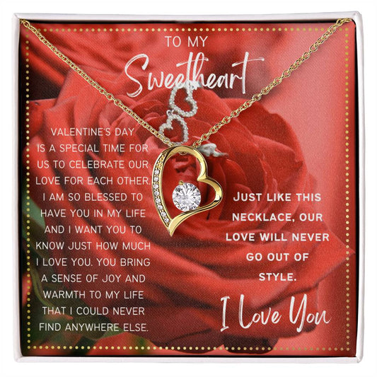 JGF Jewelry Gifts for Family Valentine's Gift To My Sweetheart Necklace