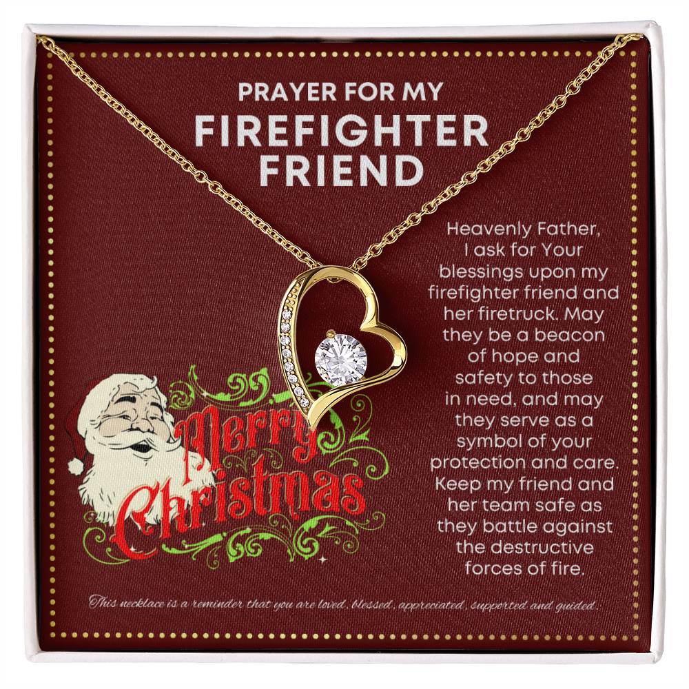 JGF Jewelry Gifts for Family My Friend Is A Firefighter Present Single Simple Heart Necklace