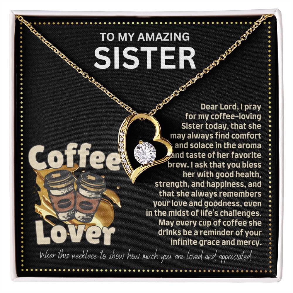 JGF Jewelry Gifts for Family I Love You Coffee Lover Sister Necklace from Brother