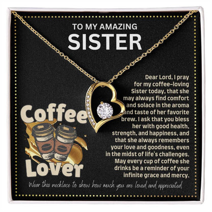 JGF Jewelry Gifts for Family I Love You Coffee Lover Sister Necklace from Brother