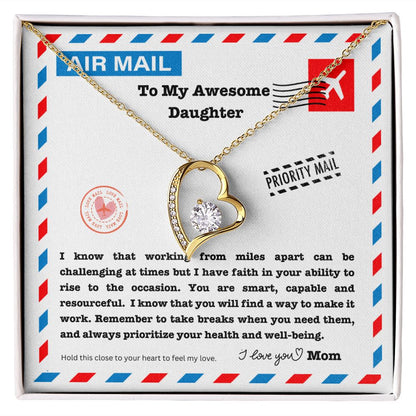 JGF Jewelry Gifts for Family |Send A Happy Birthday Gifts To Adult Daughter | Sterling Silver Open Heart Charm Necklace for Women