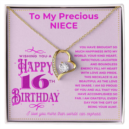 JGF Jewelry Gifts for Family Heart Necklace For Niece 16th Birthday From Uncle