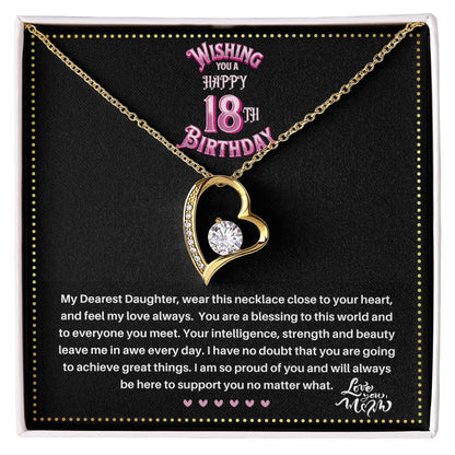 JGF Jewelry Gifts for Family | Happy 18th Birthday Gifts For Her Girl Women | Trendy Love Heart Pendant Necklace Jewelry