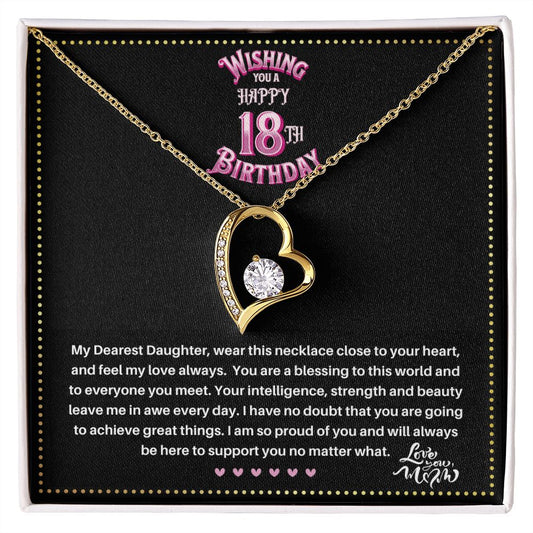 JGF Jewelry Gifts for Family | Happy 18th Birthday Gifts For Her Girl Women | Trendy Love Heart Pendant Necklace Jewelry