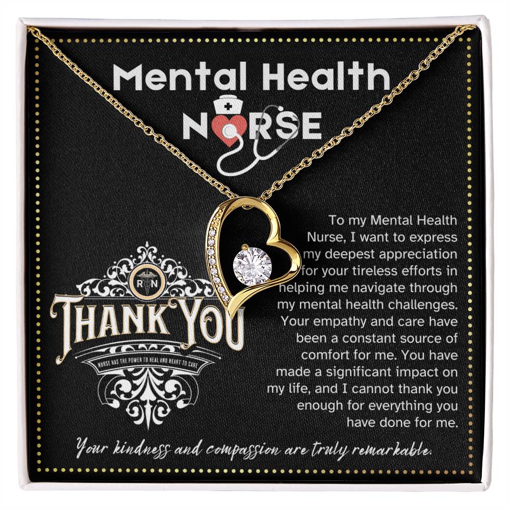 JGF Jewelry Gifts for Family Thank You Gifts Mental Health Single Nurses Heart Necklace