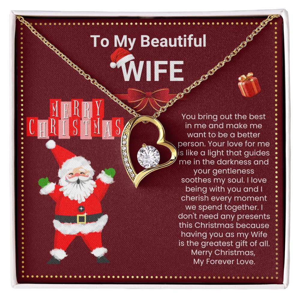 JGF Jewelry Gifts for Family Christmas Message Card For Wife Heart Shaped Choker Necklaces For Women