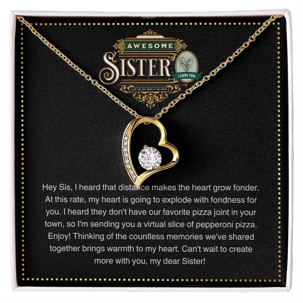 JGF Jewelry Gifts for Family |Simple Beauty Charm Women Stainless Steel Heart Pendant Chain Necklace Gifts for Awesome Sister