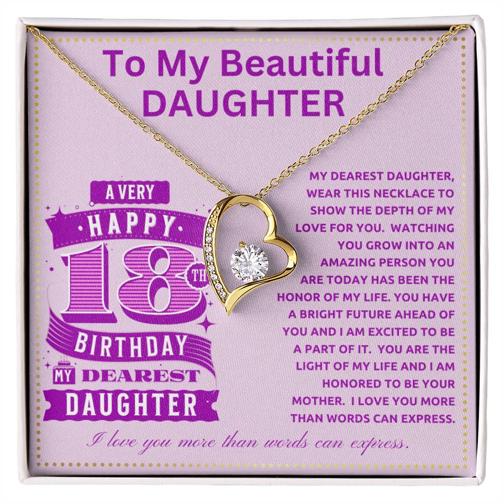 JGF Jewelry Gifts for Family Happy 18th Birthday Card Daughter