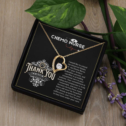 JGF Jewelry Gifts for Family Chemo Nurse RN Thank You Gifts for Women Heart Necklace