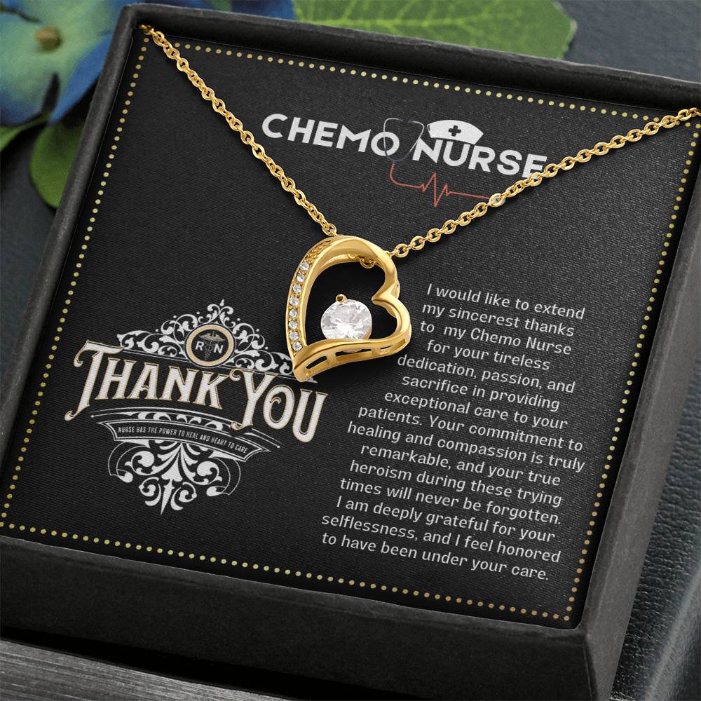 JGF Jewelry Gifts for Family Chemo Nurse RN Thank You Gifts for Women Heart Necklace