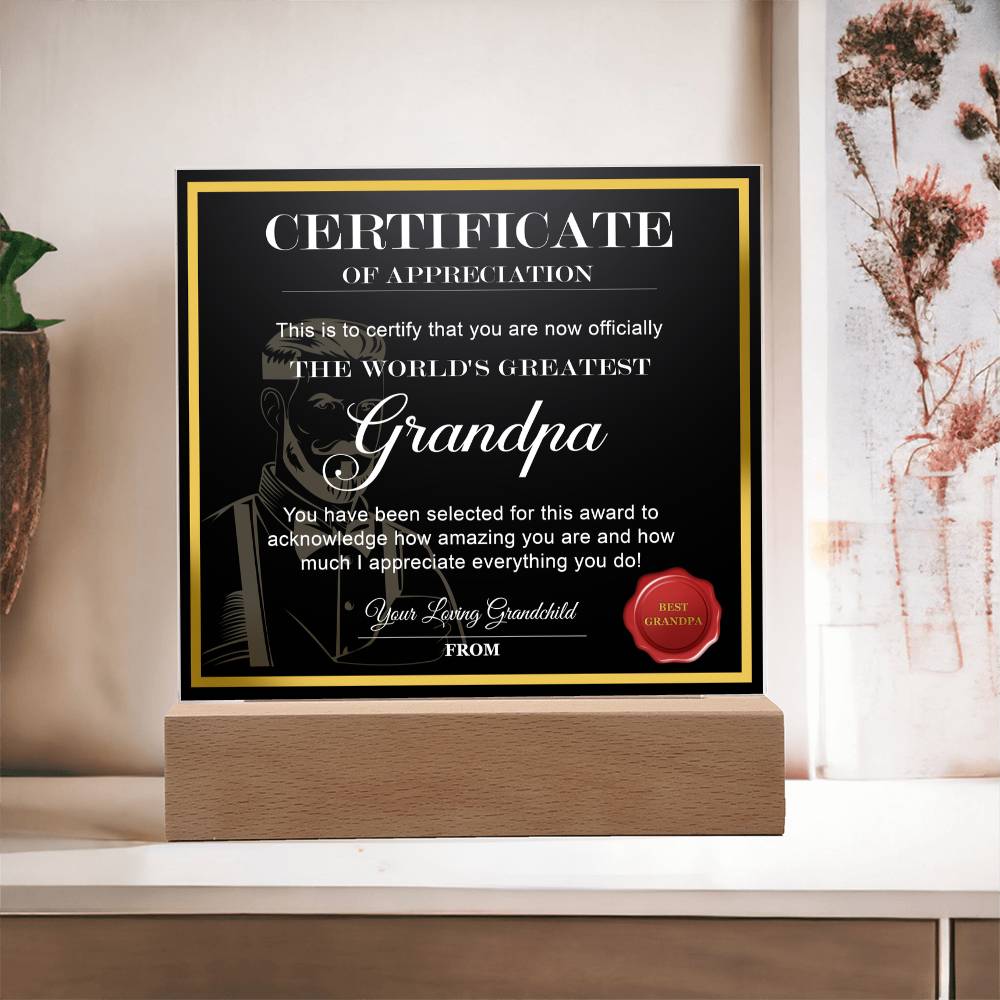 Grandpa-World_s Greatest Grandpa-Acrylic