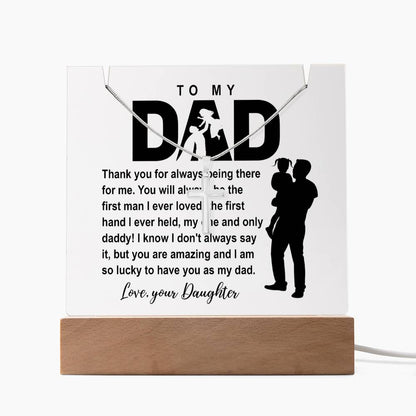 To My Dad - I am So Lucky - Necklace