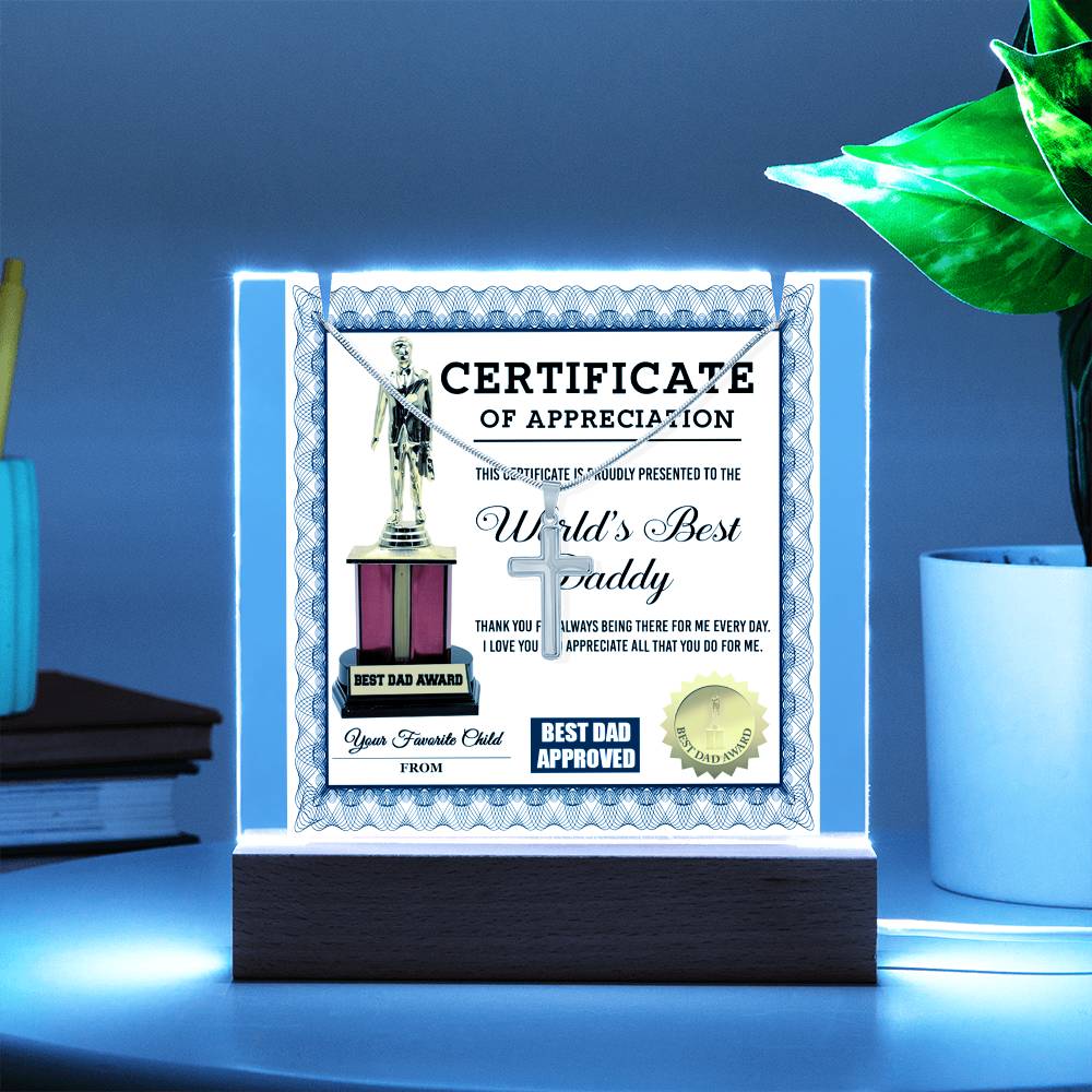 To My Daddy - Certificate of Appreciation