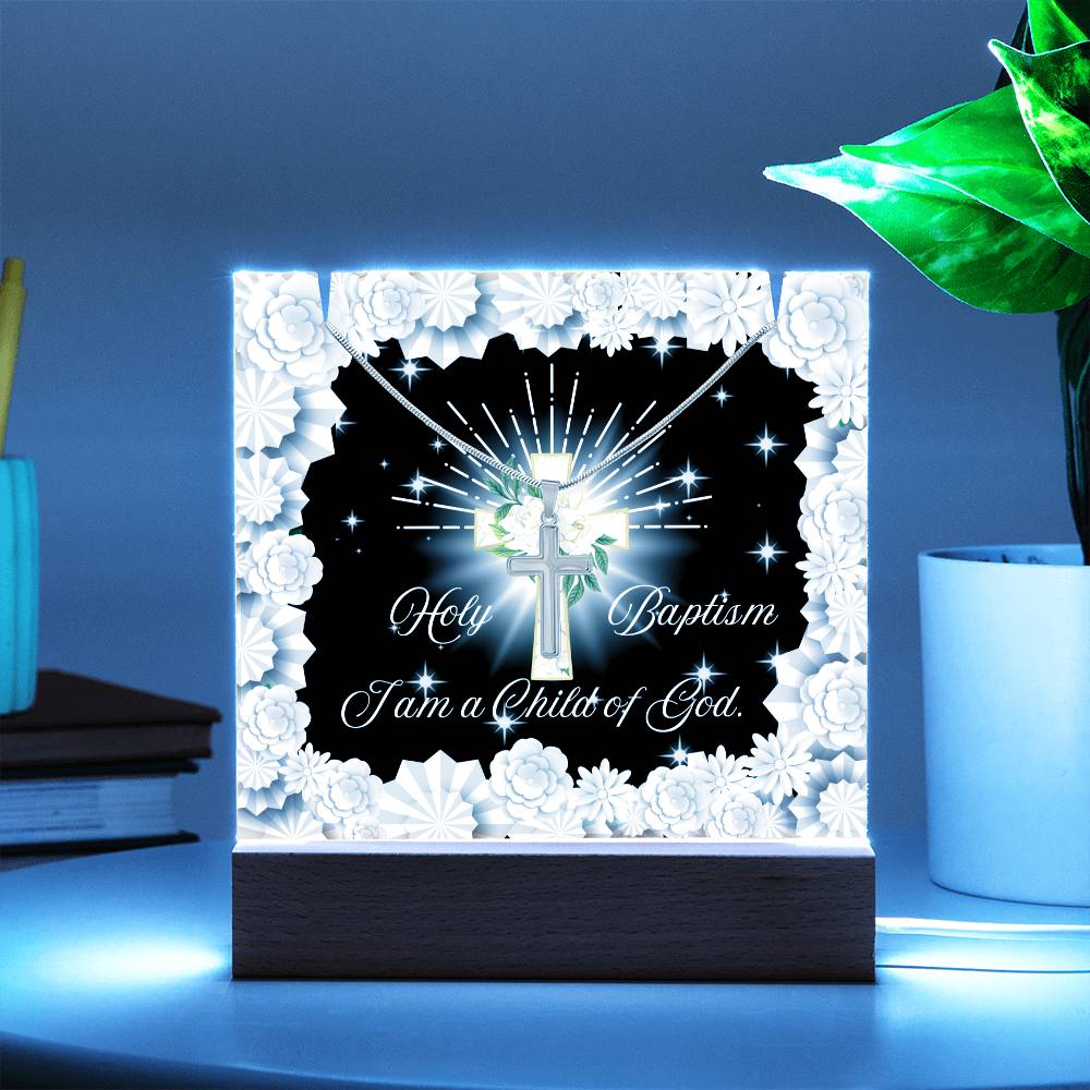 JGF Baptism Necklace For Girls Cross Necklace For Baby Girl And Boy