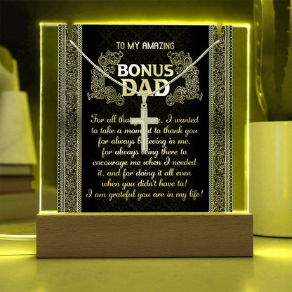 To My Bonus Dad Necklace