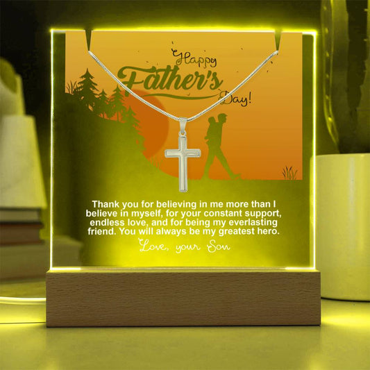 To My Dad - Thank You for Believing Necklace