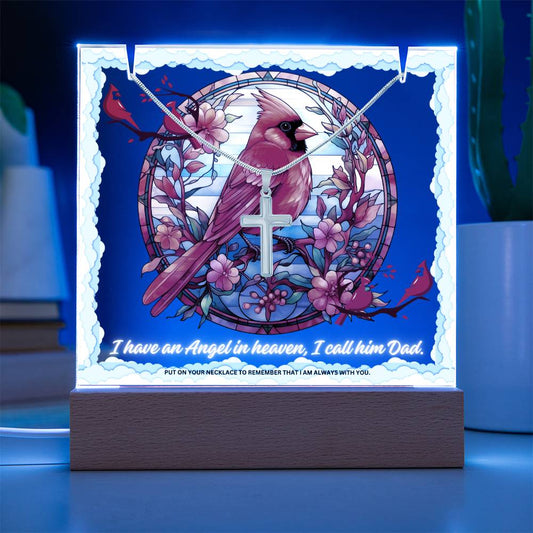 JGF Jewelry Gifts for Family I Have An Angel in Heaven Dad Cross Necklace