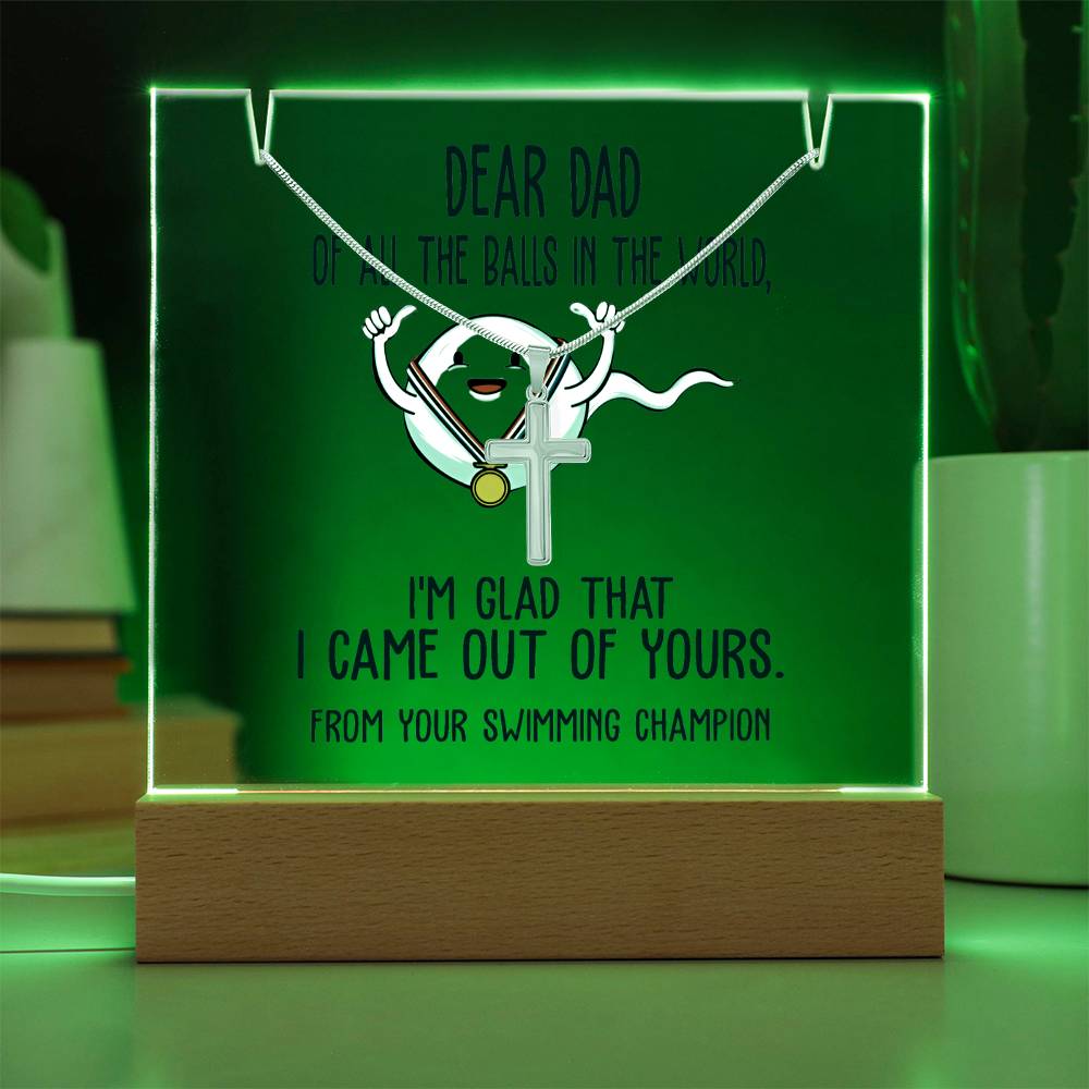 To My Dad - Of All the Balls Necklace