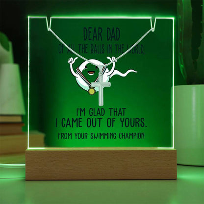 To My Dad - Of All the Balls Necklace