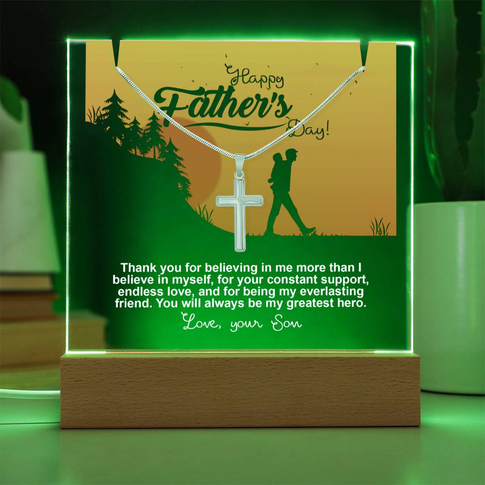 To My Dad - Thank You for Believing Necklace