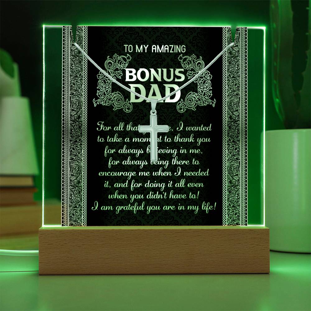 To My Bonus Dad Necklace