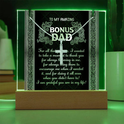 To My Bonus Dad Necklace