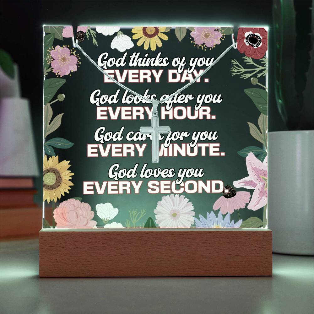 JGF Jewelry Gifts For Family Silver Cross Necklace For Teen Girls