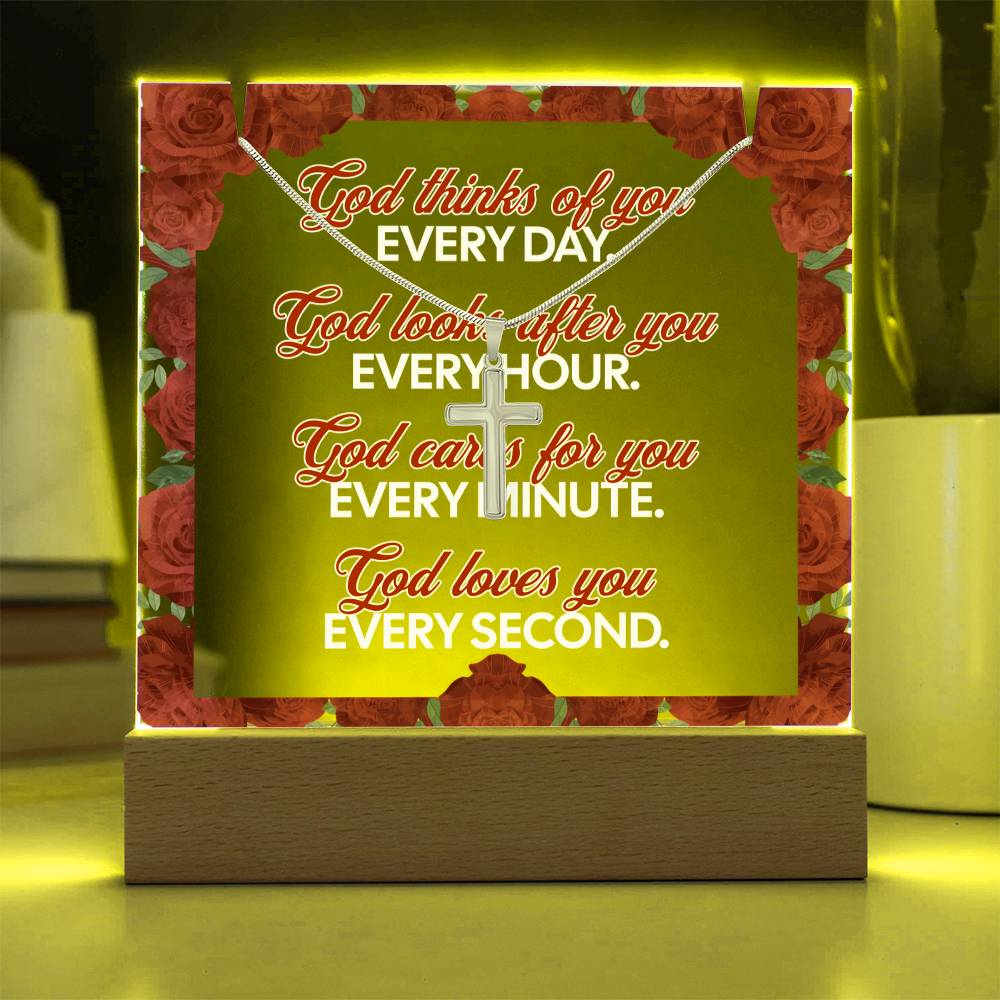 JGF Jewelry Gifts For Family Trendy Silver Cross Necklace For Teen Girls 14-16