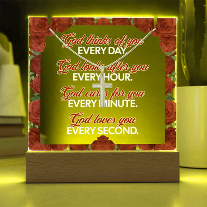 JGF Jewelry Gifts For Family Trendy Silver Cross Necklace For Teen Girls 14-16