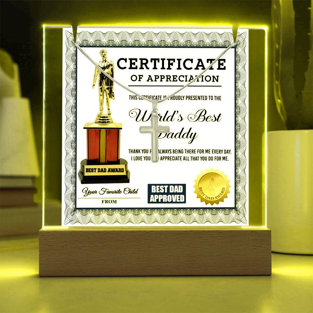 To My Daddy - Certificate of Appreciation
