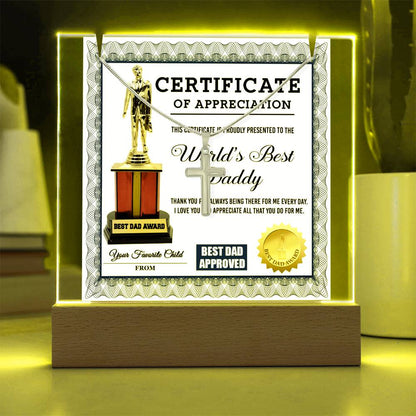 To My Daddy - Certificate of Appreciation