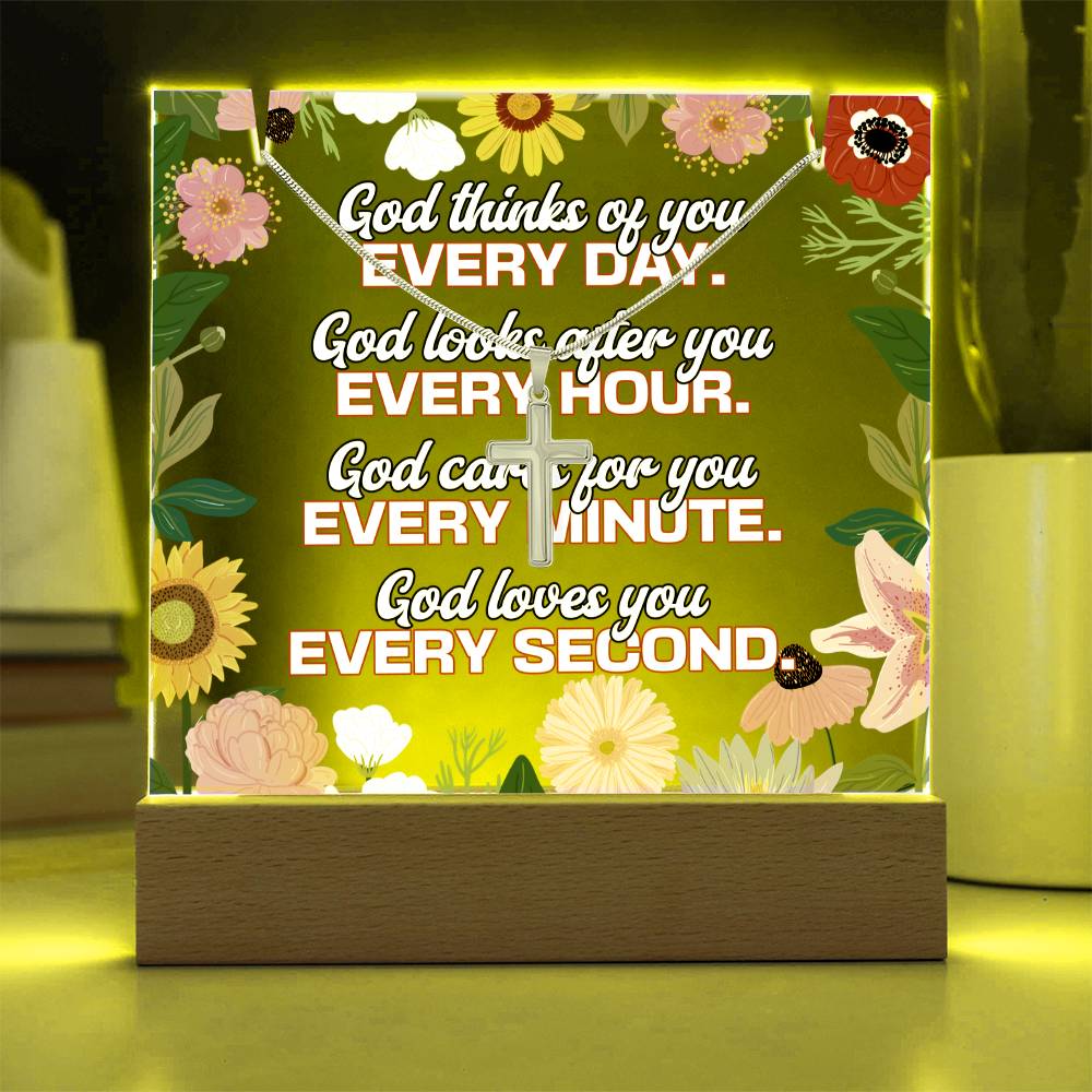 JGF Jewelry Gifts For Family Silver Cross Necklace For Teen Girls